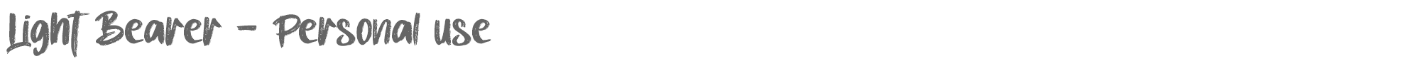 Sample characters Light Bearer Font